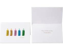 Critters and Bottles New Baby Cards, 2-Count