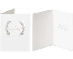 Crocus and Peace Sympathy Greeting Card Bundle, 2-Count