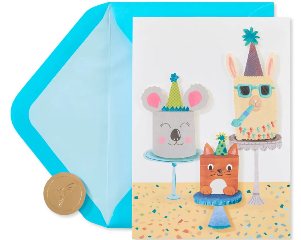 Cute Cakes Birthday Greeting Card