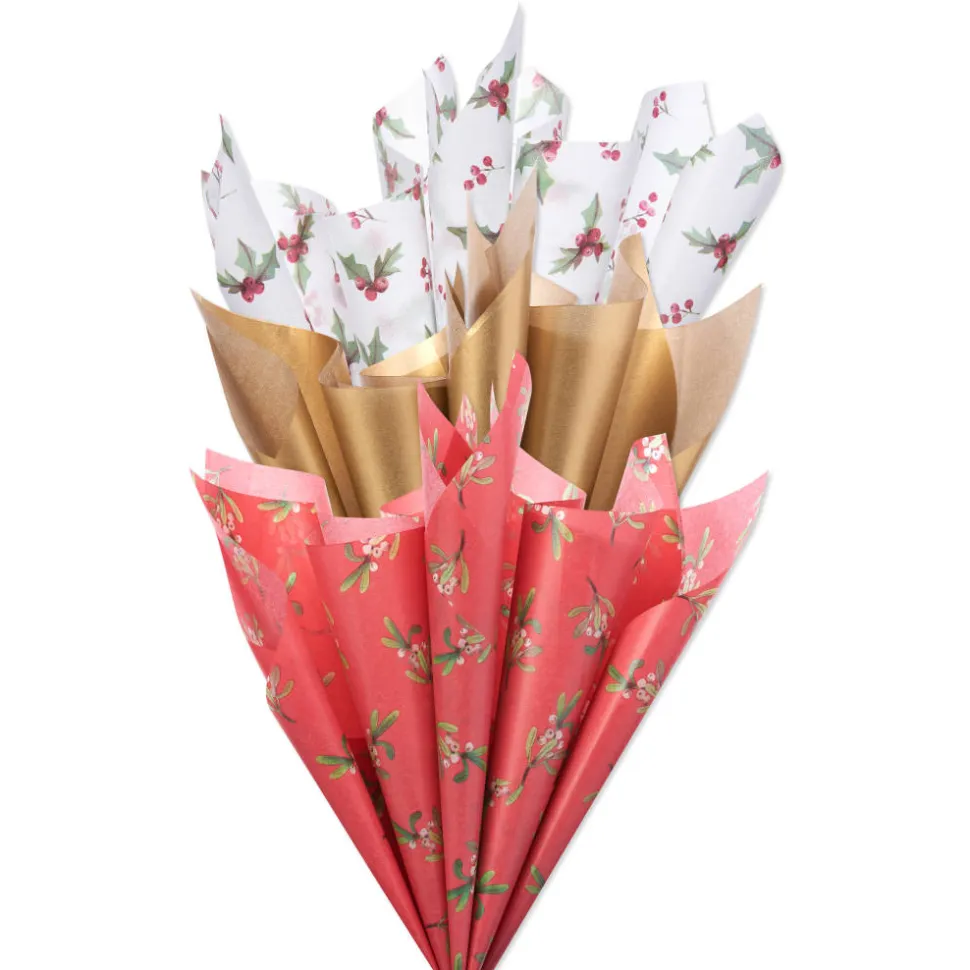 Deck the Halls Holiday Tissue Paper, 18 Sheets