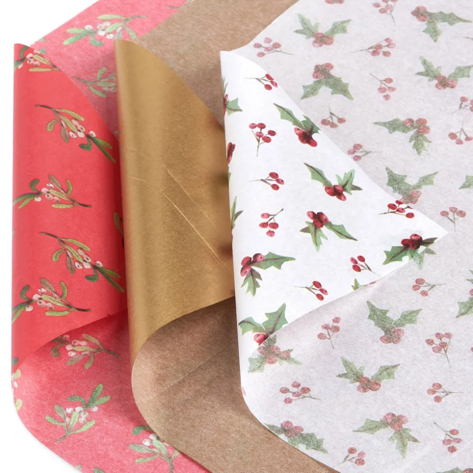 Deck the Halls Holiday Tissue Paper, 18 Sheets