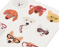 Dog with Glasses Blank Friendship Greeting Card