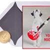 Dog with Guitar Blank Note Cards with Envelopes, 12-Count