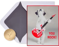 Dog with Guitar Blank Note Cards with Envelopes, 12-Count