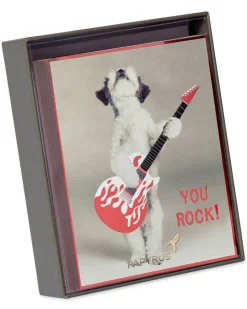 Dog with Guitar Blank Note Cards with Envelopes, 12-Count