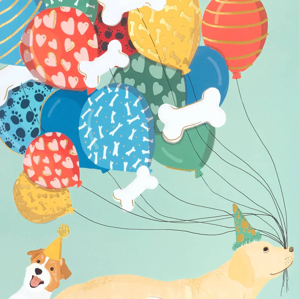 Dogs with Balloons 13″ Large Gift Bag, 1 Bag