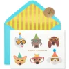 Dogs with Glasses Birthday Greeting Card