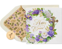 Easter Wreath Religious Easter Greeting Card