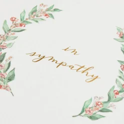 Elegant Greenery Sympathy Greeting Card