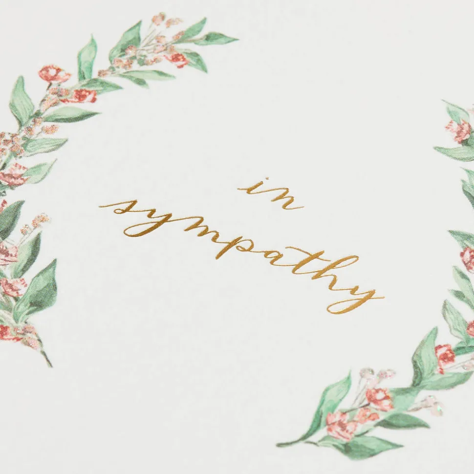Elegant Greenery Sympathy Greeting Card