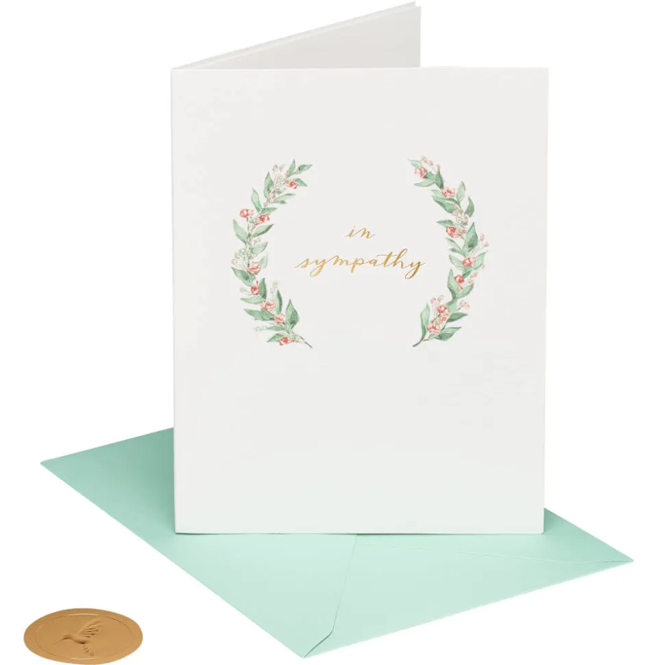 Elegant Greenery Sympathy Greeting Card