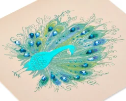 Elegant Peacock Blank Greeting Card