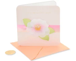 Elegant Pink Ombre Flower Birthday Greeting Card for Wife