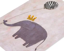 Elephant and Zebra Birthday Greeting Card
