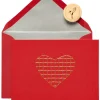 Embroidered Heart Blank Greeting Card