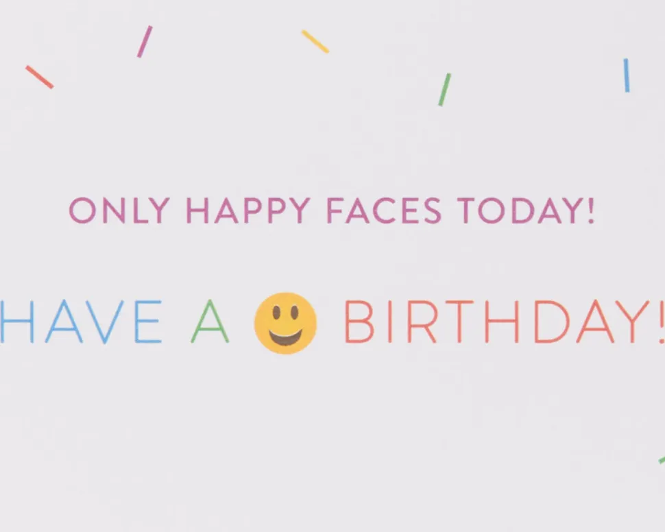 Emoji Cake Pops Birthday Greeting Card