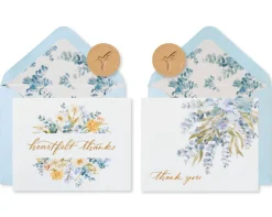 Eucalyptus Leaves Thank You Boxed Blank Note Cards with Envelopes, 20-Count