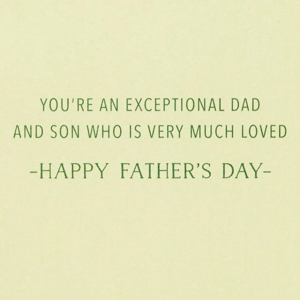 Exceptional Dad and Son Father’s Day Greeting Card for Son