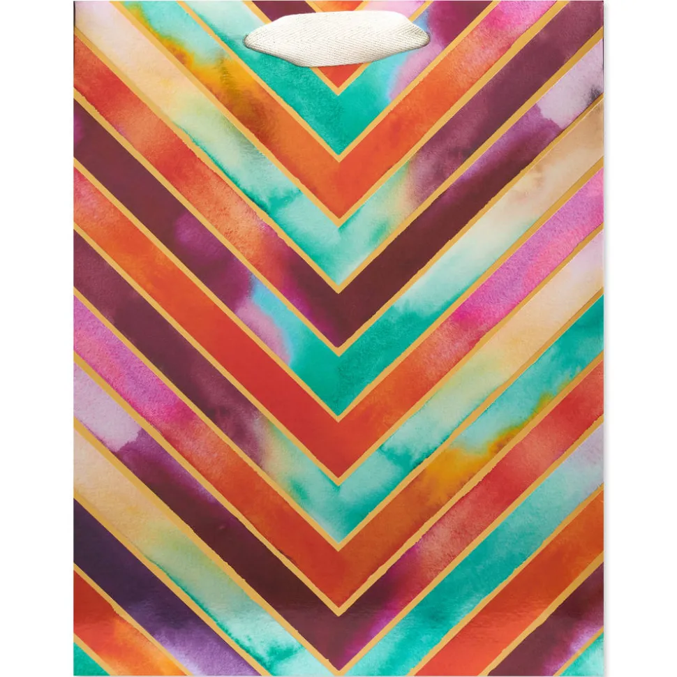 Fall Chevron Papyrus Large Gift Bag for Fall, 1 Bag