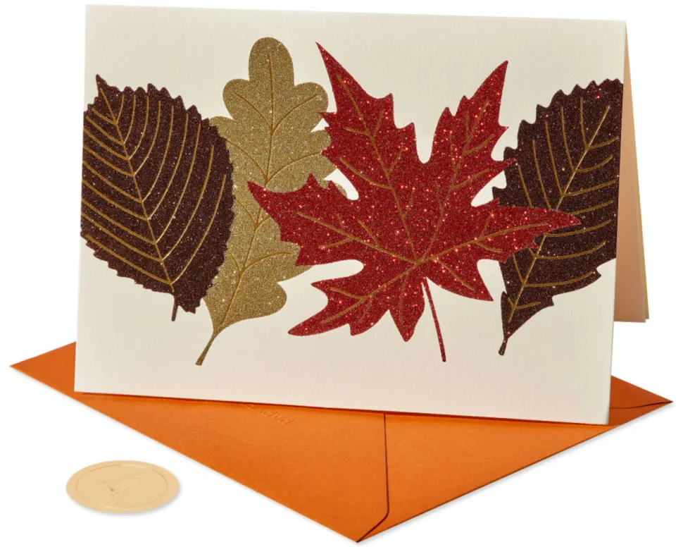 Fall Leaves Thanksgiving Greeting Card