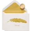 Feather Blank Thank You Greeting Card