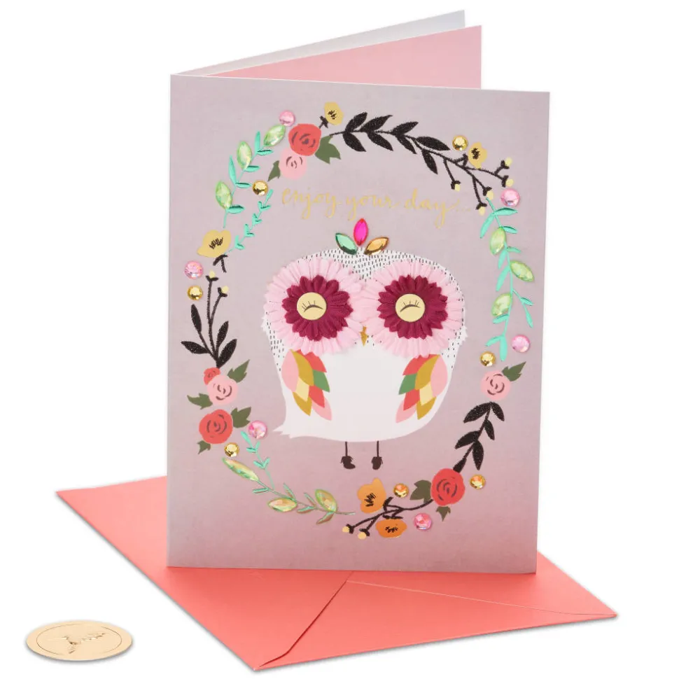 Femme Owl Birthday Greeting Card