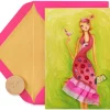 Flamingo Dress Birthday Greeting Card- Designed by Bella Pilar