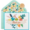 Floral Banner Thank You Boxed Blank Note Cards with Envelopes, 12-Count