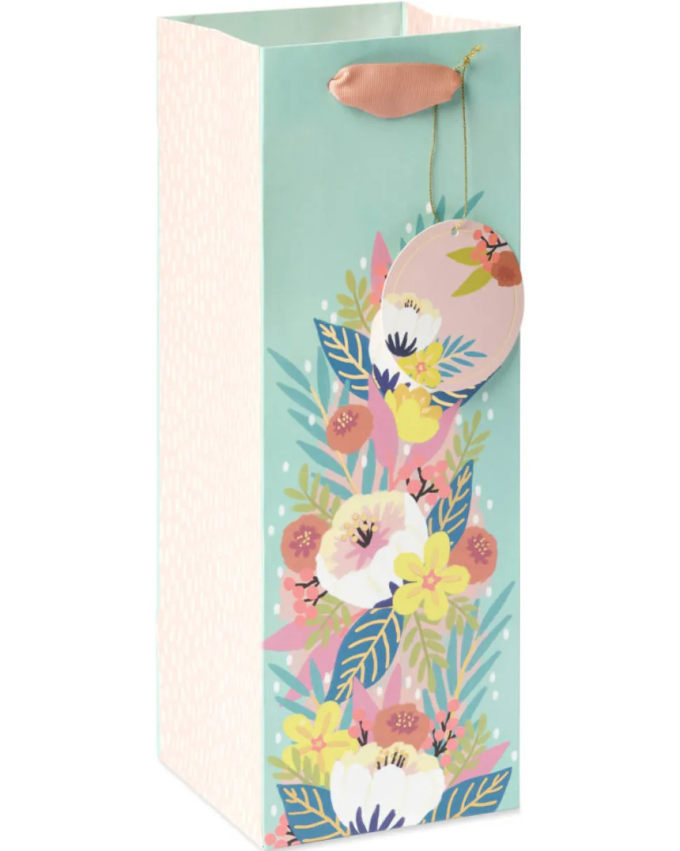 Floral Beverage Gift Bag, 1 Bag