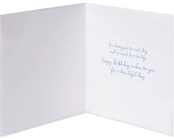 Floral Cat Birthday Greeting Card