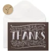 Floral Chalkboard Thank You Boxed Blank Note Cards with Envelopes, 14-Count