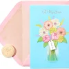Floral In Vase Birthday Greeting Card