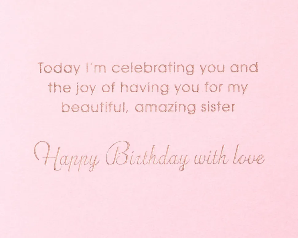 Floral In Vase Birthday Greeting Card