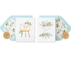 Floral Wedding Thank You Boxed Blank Note Cards with Envelopes, 20-Count