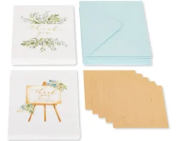 Floral Wedding Thank You Boxed Blank Note Cards with Envelopes, 20-Count