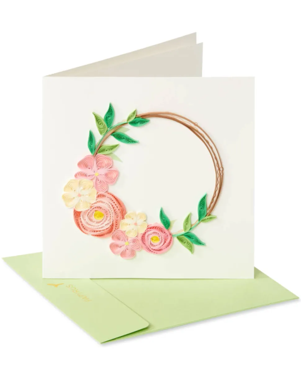 Floral Wreath Quilling Greeting Card