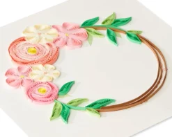 Floral Wreath Quilling Greeting Card