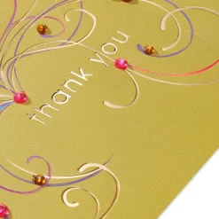 Flourishing Gems Blank Thank You Greeting Card