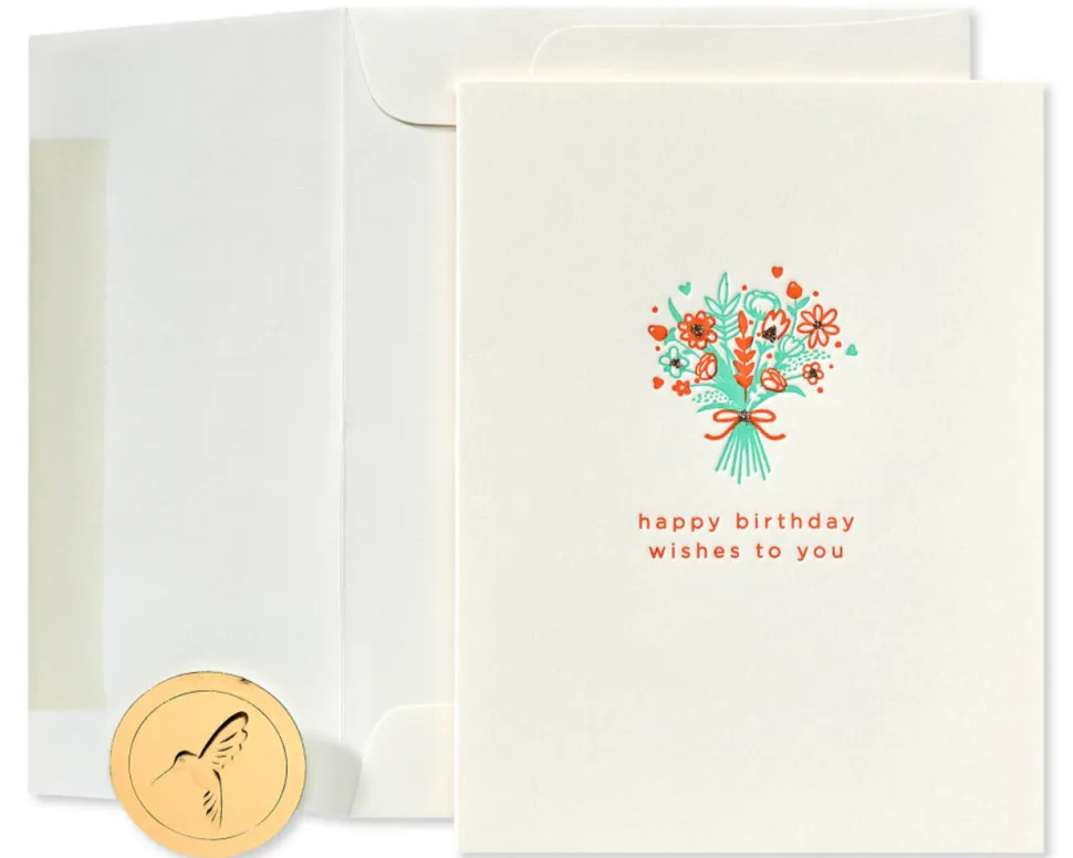 Flower Bouquet Birthday Greeting Card