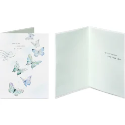 Flowers and Butterflies Sympathy Card Assortment, 4-Count