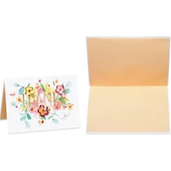 Flowers Blank Thank You Card Assortment, 4-Count