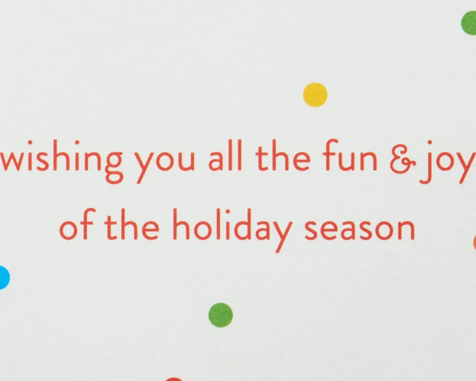 Fun & Joy Christmas Greeting Card with Detachable Ornament