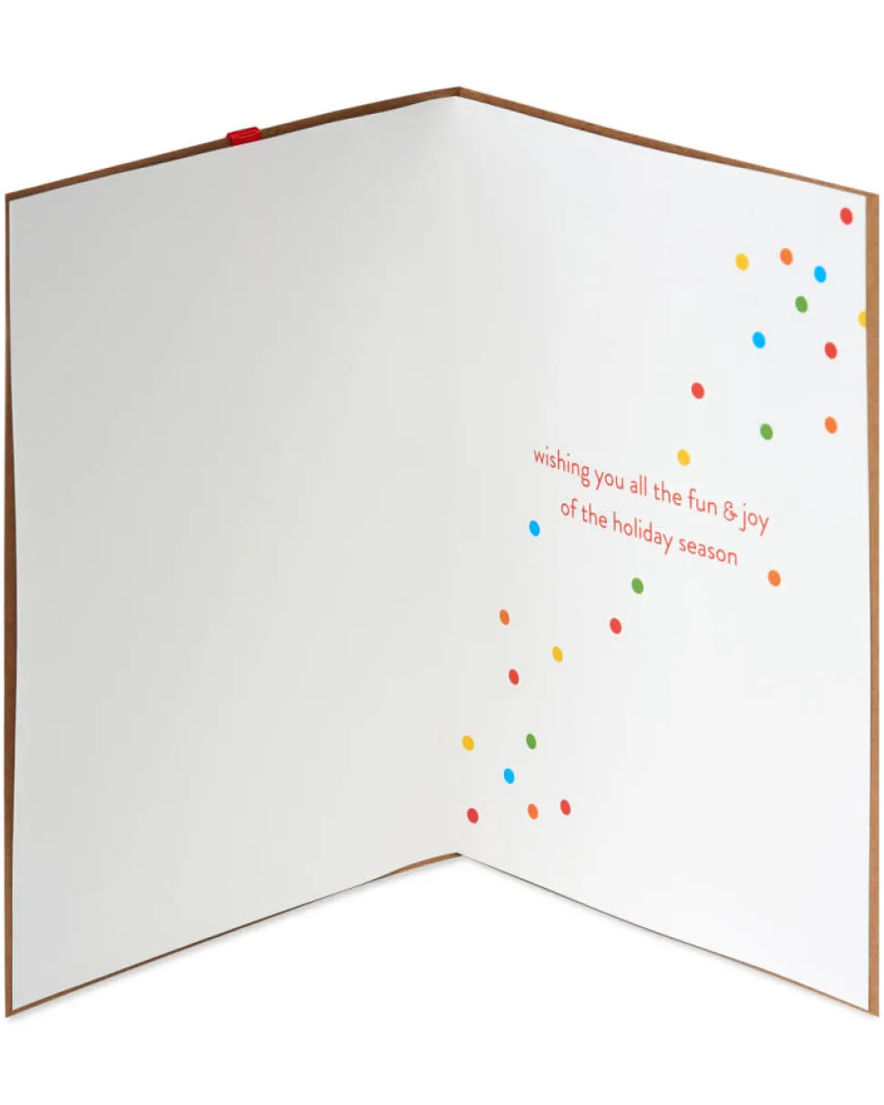 Fun & Joy Christmas Greeting Card with Detachable Ornament