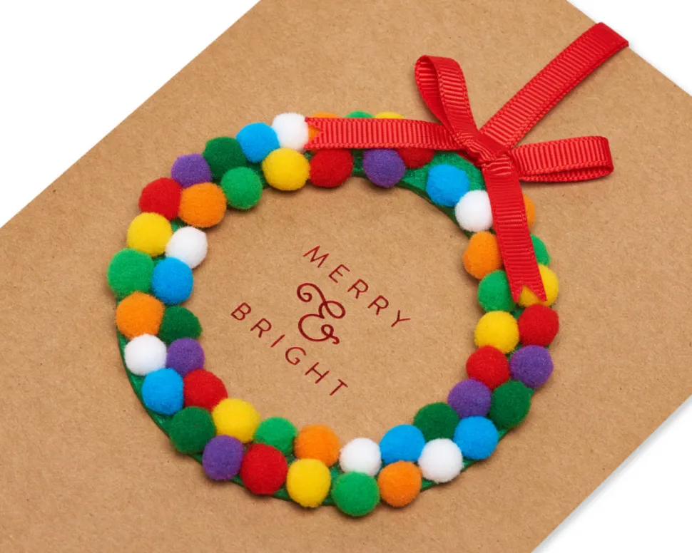 Fun & Joy Christmas Greeting Card with Detachable Ornament