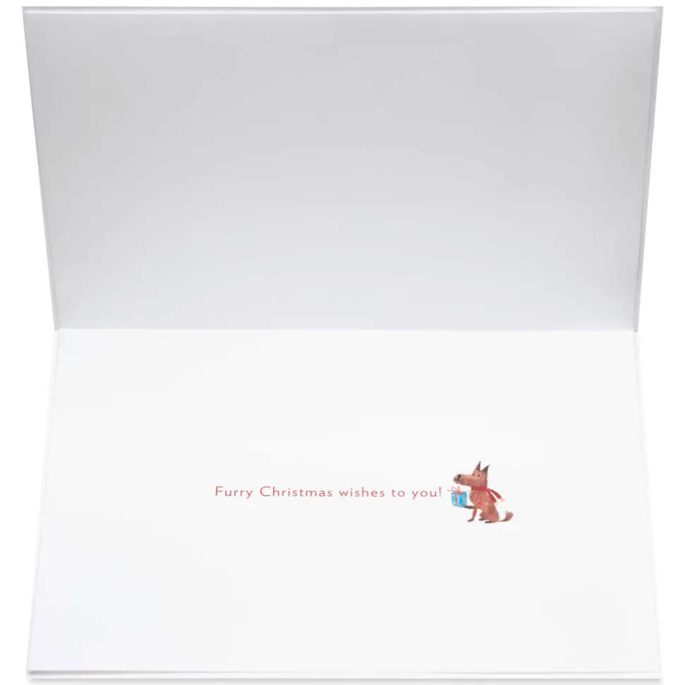 Furry Christmas to You Dog Christmas Greeting Card
