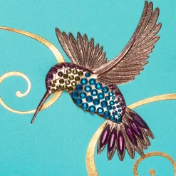 Gem Hummingbird Blank Greeting Card