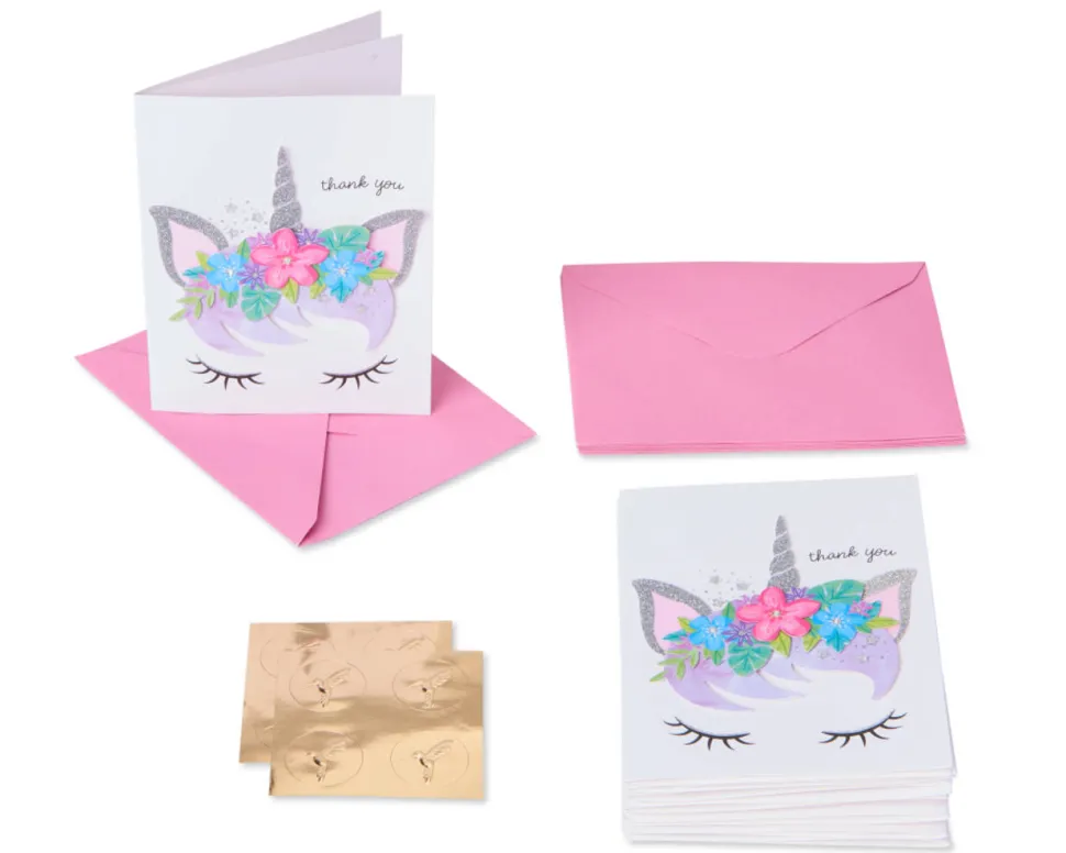 Gem Unicorn Boxed Thank You Cards and Envelopes, 8-Count