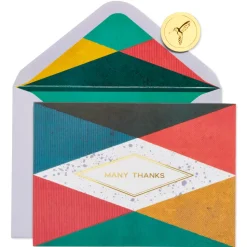 Geometric, Many Thanks Thank You Greeting Card