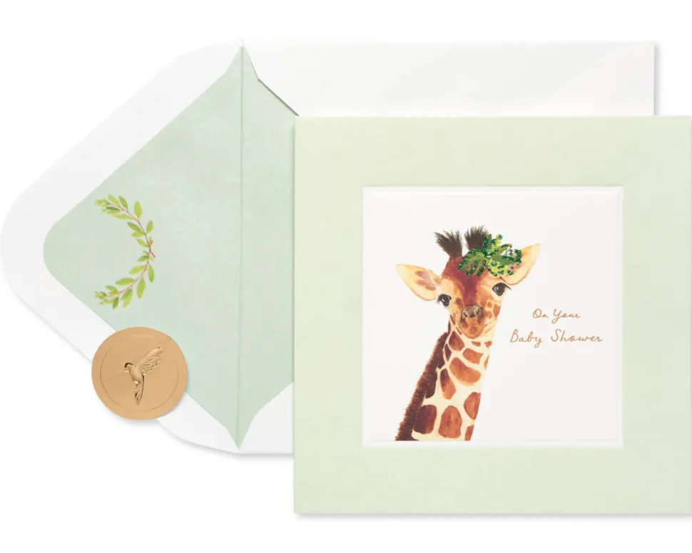 Giraffe Baby Shower Greeting Card