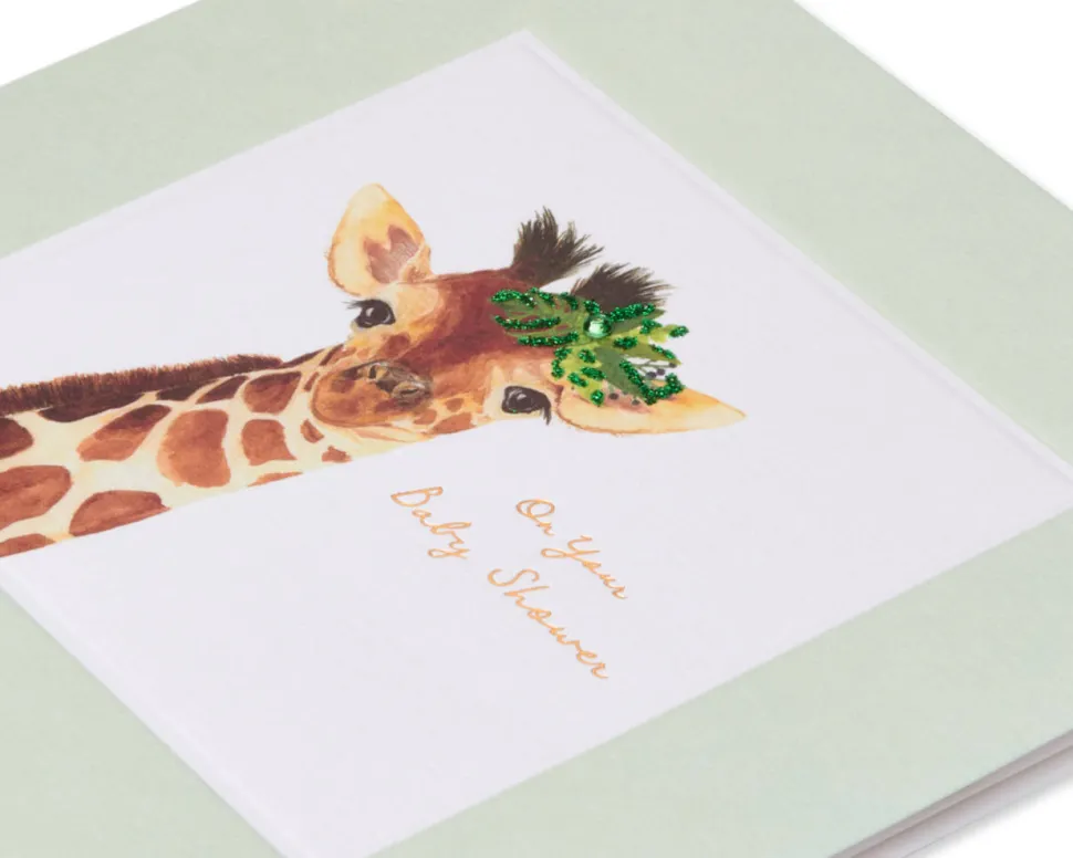 Giraffe Baby Shower Greeting Card